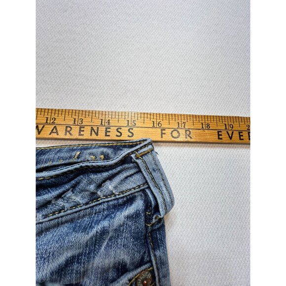 Silver Jeans Women's Santorini Capri Jeans Stretch Denim Size 30 Blue Faded Wash - Picture 7 of 10